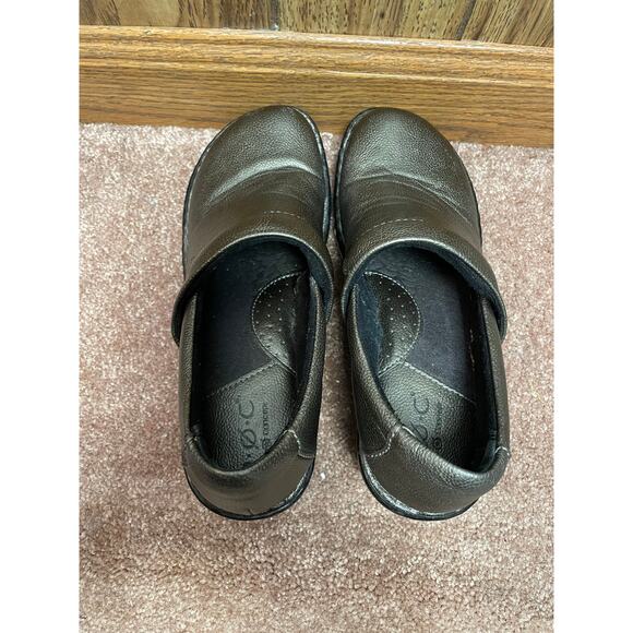 B.O.C. women’s clogs Size 6 slip on metallic green gold - Picture 8 of 13